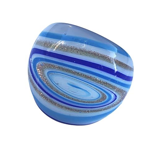 Fluxioxtna Ethnische Stile Blumenglasringe Komplizierte Drahtkunsthandwerkskunst Tragbares Komfortable Fit Galaxyed Inspire Glass Ringe von Fluxioxtna