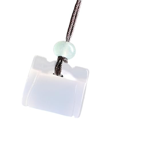 Fluxioxtna Ethnische Stile Jades Anhänger Halskette Accessoire Mit Handgefertigten Gewebten Schnur Für Modische Frauen Und Sammler von Fluxioxtna