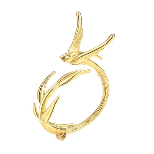 Fluxioxtna Frauen Asymmetrische Ringe Mit Verstellbaren Fingerschlucken Von Swallow Designs Geöffnet Für Party Daily Asymmetrische Ringe von Fluxioxtna