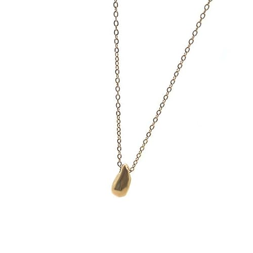 Fluxioxtna Frauen Halskette Juwely Raffinierte Wassertropfen Anhänger Halskette Gold Oder Silberisch Für Sonderveranstaltungen Stahlschmuck von Fluxioxtna