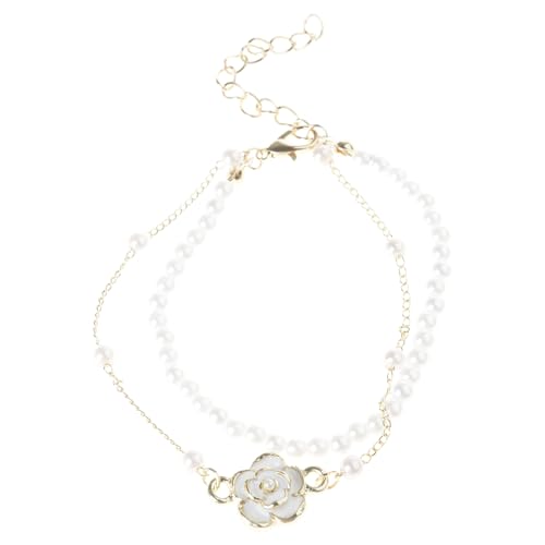 Fluxioxtna Frauen Vintage Doppelschicht Armband Simulierte Perlen Perlen Mode Handgelenk Schmuck Für Party Hochzeit Schmuck von Fluxioxtna