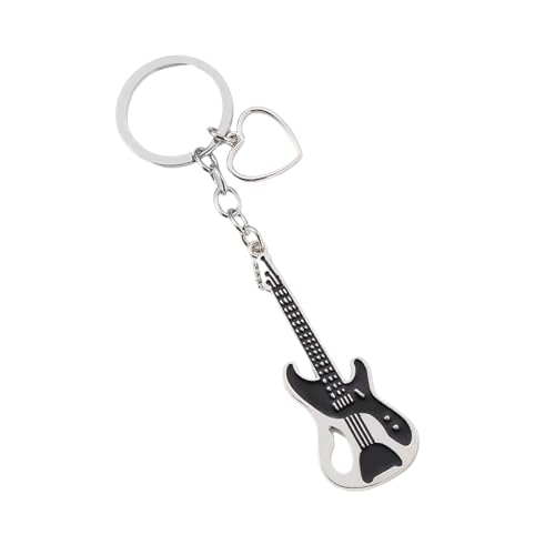 Fluxioxtna Gitarrenanhängerschlüsselkette Mit Schimmernden Steinen Metallschlüsselrolle Süßer Cooler Mädchen Schlüsselketten Leichter Schmuck Für Tasche von Fluxioxtna