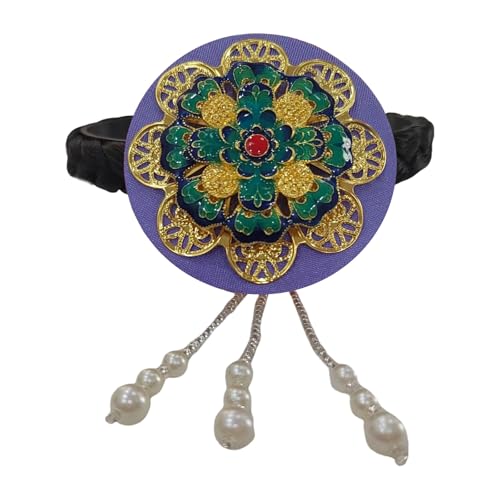 Fluxioxtna Hanbok Hair Hoop Mit Kunstperlen Traditioneller Koreanischer Haarstück Blue Glaze Kopfbedeckung Für Kulturelle Veranstaltung Und Tägliche Verschleiß von Fluxioxtna