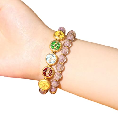 Fluxioxtna Handwerks Robustes Glasarmband Mit Nachtlichteffekt Tragbar Um Die Stile Zu Verbessern Und Vertrauen In Treffen Doppelschleife Armband von Fluxioxtna