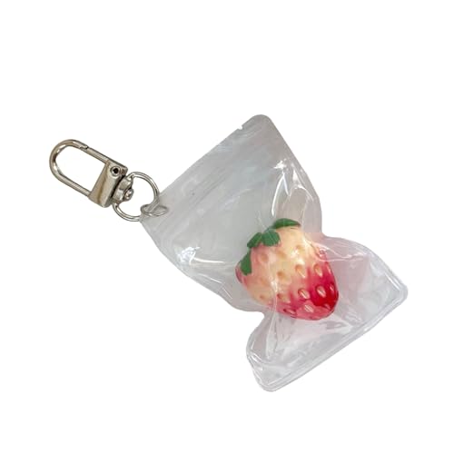 Fluxioxtna Harzlegungslegierung Erdbeer Telefon Charme Anhänger Accessoire In Clear Bag Tragbar Für Schöne Stile Modeliebhaber von Fluxioxtna