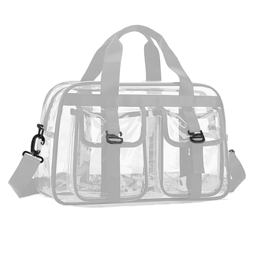 Fluxioxtna Klarer PVC Sports Duffle Tasche Geräumige Organisatoren Für Gymnasten Schwimmbad Reise Abenteuer Mit Schultergurt Multi PVC Umhängetasche von Fluxioxtna