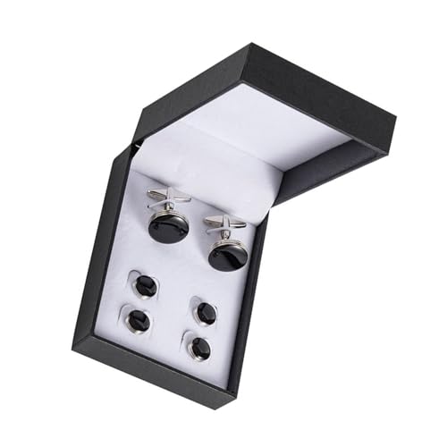 Fluxioxtna Kratzerfeste Manschettenknopf Schmuckschatulle Für Hemden Eleganter Kunststoff Accessoires Aufbewahrungsorganisator Reisen Cufflink Geschäftsreisen von Fluxioxtna