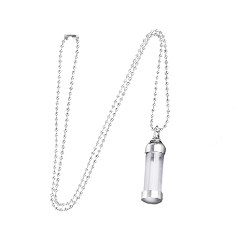 Fluxioxtna Kristalle Klare Parfums Schmuck Anheife Halskette Bequeme Verschleißkette Edelstahl Für Alltägliche Elegante Edelstahlduftduftstoffe Anhänger Schmuck von Fluxioxtna