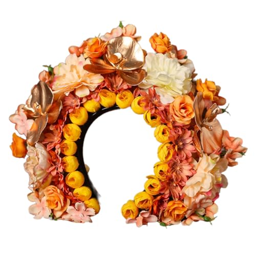 Fluxioxtna Künstliche Blumen Und Perlen Braut Haarband Elegantes Haarstück Mode Hair Accessoires Stoff Textur Für Hochzeiten von Fluxioxtna