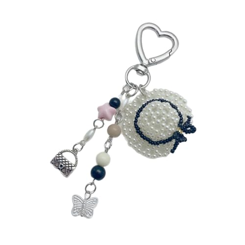 Fluxioxtna Mehrzweck Perlenhut Schlüsselanhänger Elegant Perlen Charm Fashion Accessoire Für Frauenbeutel Und Autotasten Organisatoren von Fluxioxtna