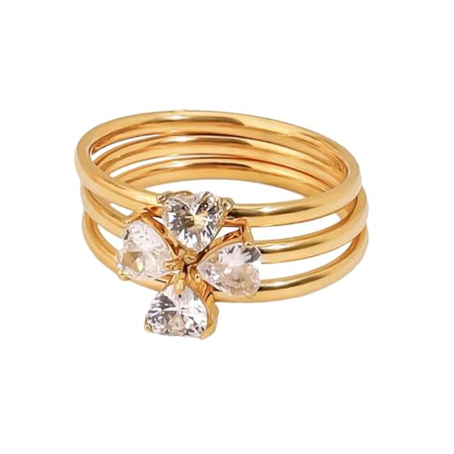 Fluxioxtna Mode Goldplattierte Verstellbare Größe Ringe Für Frauen Anti Scratch Finger Handgefertigtes Partyzubehör Wasserdicht von Fluxioxtna