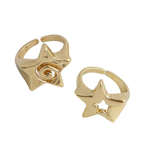 Fluxioxtna Moderne Punkstile Ringe Juwely Mode Star Finger Charme Langlebige Leuchten Finger Schmücken Allergie Freier von Fluxioxtna