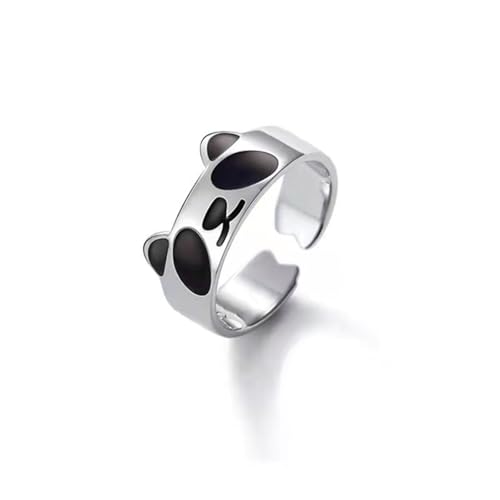 Fluxioxtna Modes Tierschmuck Verstellbare Größe Süßer Panda Stapel Open Joint Schmuck Geschenk Für Frauen Mädchen von Fluxioxtna