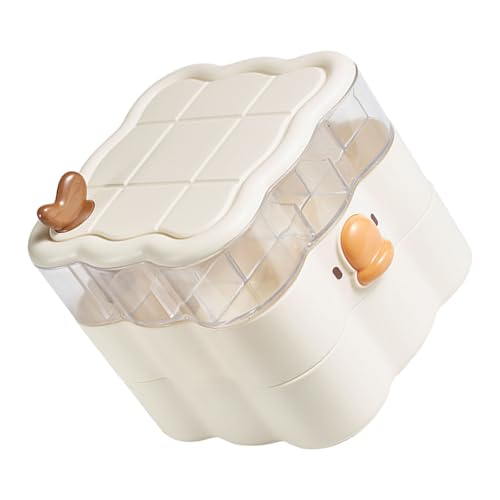 Fluxioxtna Multi Layer Schmucklagerungslösung Großkapazität Ohrzubehör Desktop Kosmetik Speicherbox Für Frauen von Fluxioxtna