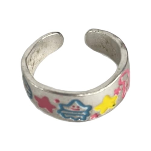 Fluxioxtna Schöne Cartoon Dinosaurier Graffiti Ringe Verstellbare Größe Mit Farbenfrohen Stardekorationen Für Mädchen Mode Schmuck Verstellbare Ringe Fluxioxtna Schöne Cartoon Dinosaurier Graffiti Ringe Verstellbare Größe Mit Farbenfrohen Stardekorationen Für Mädchen Mode Schmuck Verstellbare Ringe von Fluxioxtna