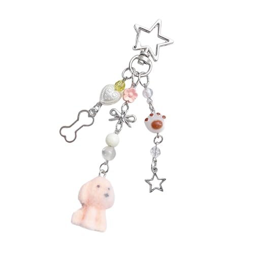 Fluxioxtna Schöne Strözende Koreanische Styles Hund Schlüsselbund Telefonzubehör Für Paare Die Schöne Designs Und Sammlerstücke Lieben von Fluxioxtna