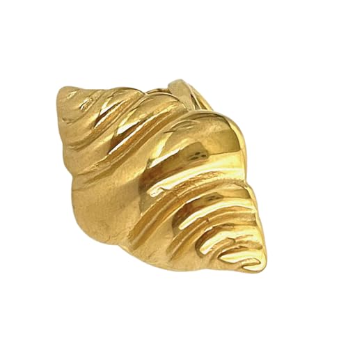 Fluxioxtna Spiralen/Muschel/Croissants Ringe Einzigartig Verstellbare Edelstahl Eröffnungsringe Mode Accessoire Für Partys Und Modische Legierungsring von Fluxioxtna