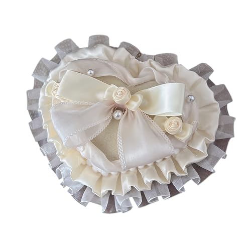 Fluxioxtna Steampunks Lolitas Small Hair Clip Mit Zarten Spitzen Und Perlen Bowknot Herzdekoration Für Cosplay Event von Fluxioxtna