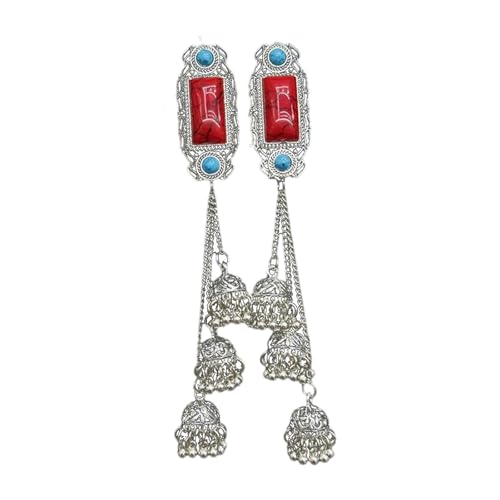 Fluxioxtna Stilvolle Mongolische Leichtmetallhaarclip Mit Quasten Und Strasssteinen Für Frauen Die Ethnische Und Retro Stile Lieben von Fluxioxtna