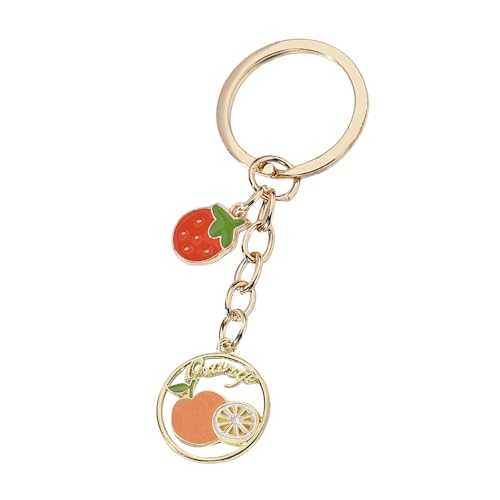 Fluxioxtna Stilvolle Obstschlüsselkainer Mit Cherrys Heart and Plant Designs Tolles Accessoire Für Frauen Mädchen Suchen Nach Einzigartigen Geschenken von Fluxioxtna