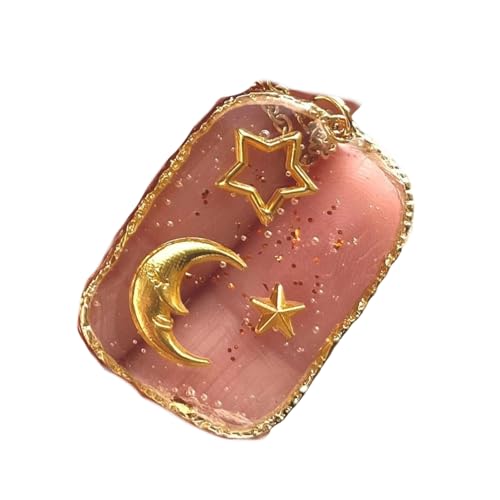 Fluxioxtna Stilvolle Süße Coole Transparente Halskette Mit Himmlischen Zauberstern Moon Herz Anhänger Heckkette Für Mädchen Und Frauen Leichte Trendige Trendkolarbone Kette Für Frauen von Fluxioxtna