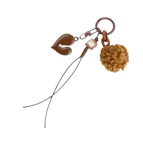 Fluxioxtna Stylish Plush Heart Keychain Schöne Herzanhänger Keychains Accessoire Verbessert Ihre Tasche Und Ihr Auto Mit Styles Einzigartige Schlüsselringdekoration von Fluxioxtna