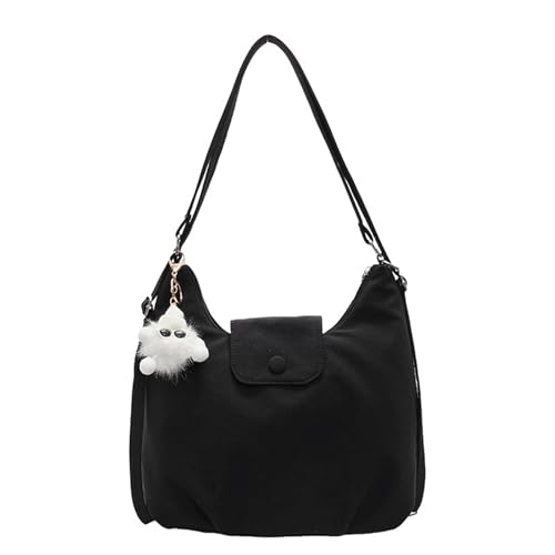 Tragen Sie Resistenten PU Rucksack Geräumigen Innenabnehmbaren Dekorativen Charme Umhängetasche Perfekt Für Reiseinkauf Stilvolle PU Tasche Mit Dekorativen Anhängern von Fluxioxtna