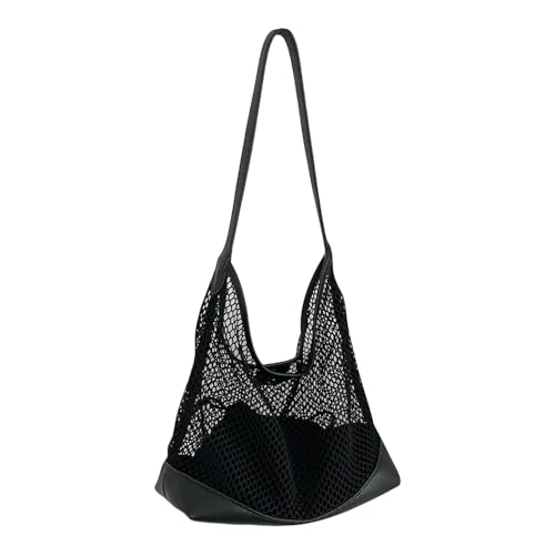 Fluxioxtna Trendy 2025 Gewebter Unterarmtasche Belüftetes Mesh Design Geräumiger Innenraum Komfortabler Riemen Freizeit Outfit Accessoire Mode Koreanische Wobben Umhängetasche Frauen von Fluxioxtna