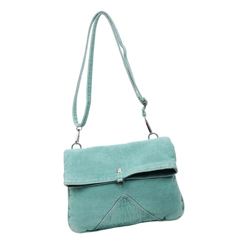 Fluxioxtna Trendy Distressed Jeans Crossbody Tasche Geräumige Multi Kompartiment Design Tränenresistent Stoff Für Arbeit Pendeln Tränenfeste Praktische Jeans Messengertasche Tasche von Fluxioxtna