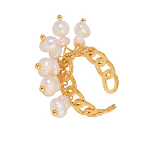Fluxioxtna Trendy Edelstahl Gold Herz Anhänger Eröffnungsringe Accessoire Für Frauen Bequeme Verschleiß Und Zeit Verwenden Minimalistischen Schmuck von Fluxioxtna