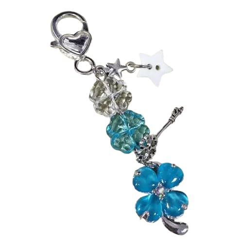 Fluxioxtna Trendy Four Leaf Phone Charme Star Schlüsselbund Anhänger Für Studenten Und Modebegeisterte Die Individualität Suchen von Fluxioxtna