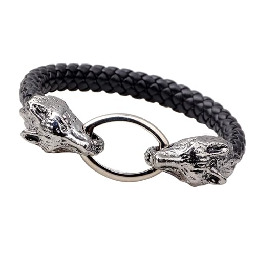 Fluxioxtna Trendy Metal Wolf Head Schmuckarmband Tragbare Designs Robustes Accessoire Für Geschenke Metall Armband Unisex von Fluxioxtna