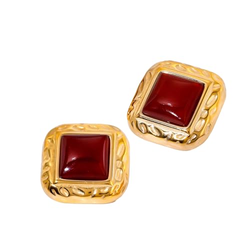 Fluxioxtna Trendy Square Bolzen Ohrringe Ohrzubehör Geometrische Ohrstollen Geeignet Für Teenager Und Jugendliche Modeliebhaber Anwesend von Fluxioxtna