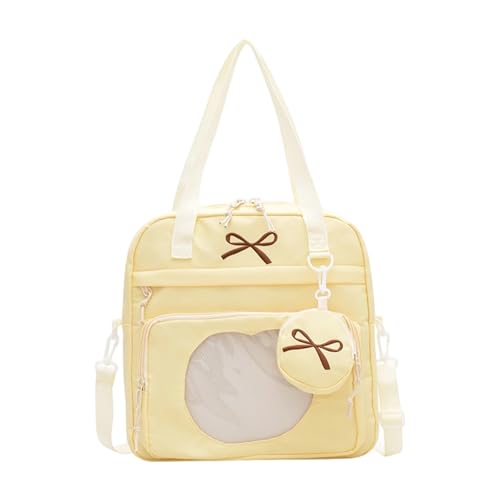 Fluxioxtna Trendy Transparente Fensterbeutel Leicht Nylon Design Verstellbares Crossbody Riemen Geräumige Essentielle Handtasche Für Teen Girls Verstellbares Gurt Teen Girls Tasche von Fluxioxtna