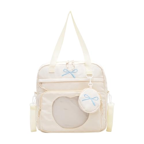 Fluxioxtna Trendy Transparente Fensterbeutel Leicht Nylon Design Verstellbares Crossbody Riemen Geräumige Essentielle Handtasche Für Teen Girls Verstellbares Gurt Teen Girls Tasche von Fluxioxtna