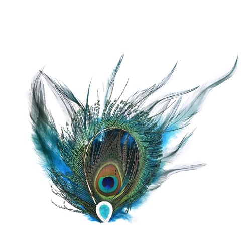 Fluxioxtna Vintage Peacocks Federed Hair Pin Handgefertigt Gefiedertes Haarclip Haar Schmuck Looks von Fluxioxtna