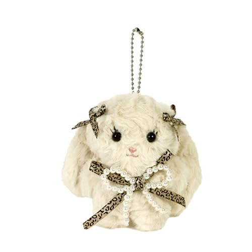 Fluxioxtna Weiche Plüschkaninchen Bag Charme Ohren Und Bowknot Animal Keyring Bag Accessoire Schlüsselhalter Für Frauen Und Studenten von Fluxioxtna