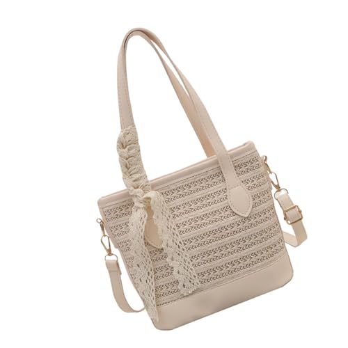 Fluxioxtna Women Eimer Bag Schöne Umhängetasche Strohhandtasche Große Kapazität Crossbody Einfache Messenger Für Tägliche Reisen Schöner Crossbody Für Frauen Strohschale Einfacher Schulterstrand von Fluxioxtna