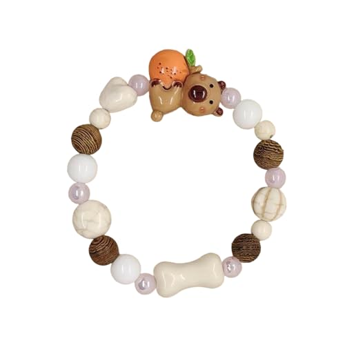 Fluxioxtna Zeitgenössische Keramikbärenhandkette Trendseting Armband Unisex Für Tägliche Verschleißpaar Schmuck Leichtes Schmuck Leichtes Keramik Charmarmband von Fluxioxtna