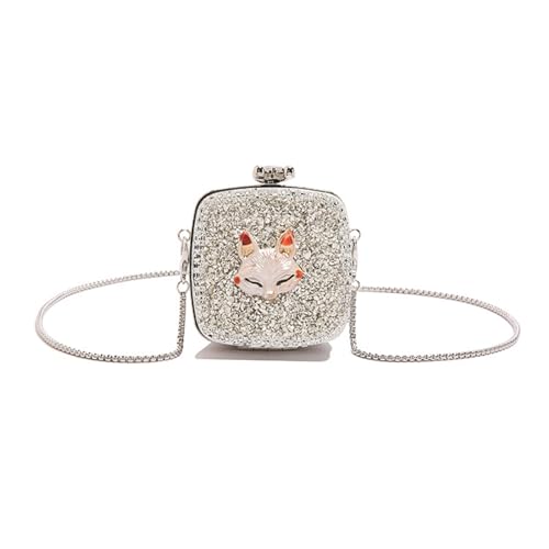 Glitzernde Strasssteine Crossbody Tasche Für Frauen Trendige Umhängetasche Acryl Dating Kette Glitzernde Quadratische Frauen Crossbody Acryl Schulterkette Abend von Fluxioxtna