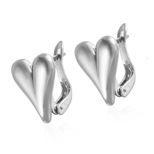 Heart Studs Ohrringe Kreatives Ohr Accessoire Herzohr Ohr Legierung Textur Für Jugendliche Modeliebhaber Die Ohrringe Präsentieren von Fluxioxtna