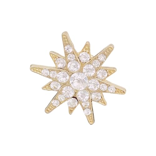Hexagrammlegierung Lampel Pin Für Männer Und Frauen Vielseitige Formelle Und Lässige Kleidung Geometrisches Design Sicheres Verschluss Mystischer Symbol Brosche von Fluxioxtna