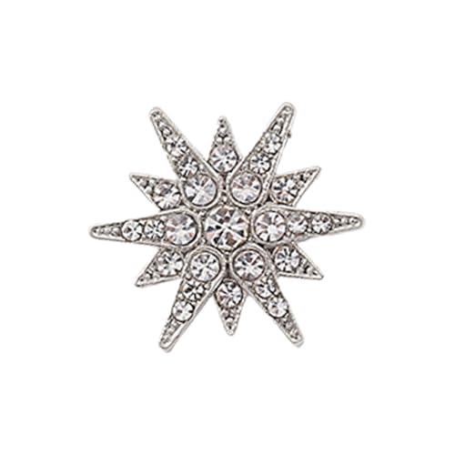 Hexagrammlegierung Lampel Pin Für Männer Und Frauen Vielseitige Formelle Und Lässige Kleidung Geometrisches Design Sicheres Verschluss Mystischer Symbol Brosche von Fluxioxtna