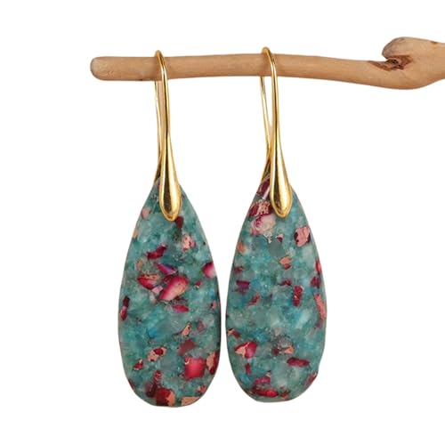 Kontrast Tränendrop Steinohrringe Leichte Kupferlegierung Anspruchsvoll von Fluxioxtna