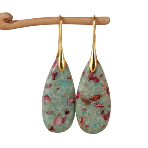 Kontrast Tränendrop Steinohrringe Leichte Kupferlegierung Anspruchsvoll von Fluxioxtna