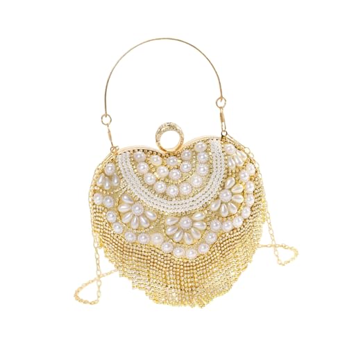 Kreative Herzformabbeutel Frauenparty Geldbeutel Umhängetaschen Mit Kunstperlen Und Strassverzierungen von Fluxioxtna