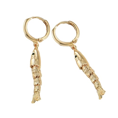 Künstlerische Dangle Fischohrringe Accessoire Für Frauen Die Den Marinen Schätzen Und Nach Individuelle Allergie Resistente Ohrringe Suchen von Fluxioxtna