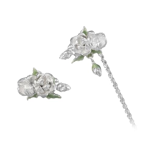 Legierung Jasmine Ohrmanschette Ohrringe Asymmetrics Dangle Fransen Bequeme Elegante Abendkleidung von Fluxioxtna