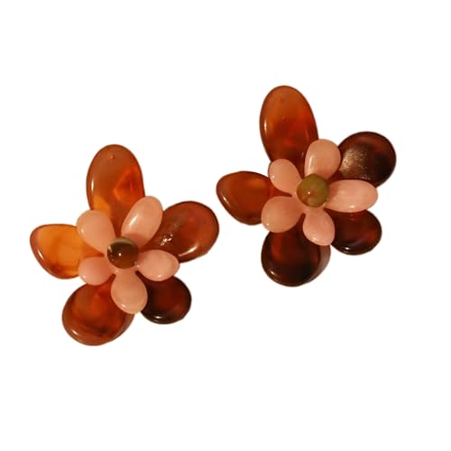 Leichte Acrylblätterstollen Ohrringe Elegant Bequeme Fit Ohr Accessoires Für Empfindliche Haut Täglicher Anlässe Acrylblütenohrringe von Fluxioxtna