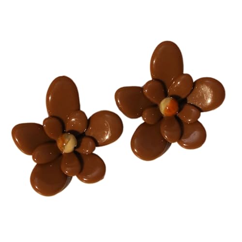 Leichte Acrylblätterstollen Ohrringe Elegant Bequeme Fit Ohr Accessoires Für Empfindliche Haut Täglicher Anlässe Acrylblütenohrringe von Fluxioxtna